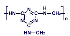 メラミン樹脂の構造式